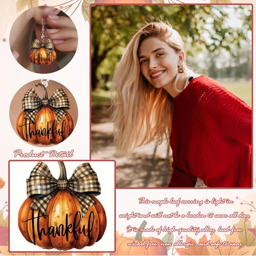 Fall Earrings Thanksgiving Earring for Women Maple Leaf Dangle Earrings Autumn Leaf Accessories Thanksgiving Outfit Gifts Fall Outfits for Women 20254