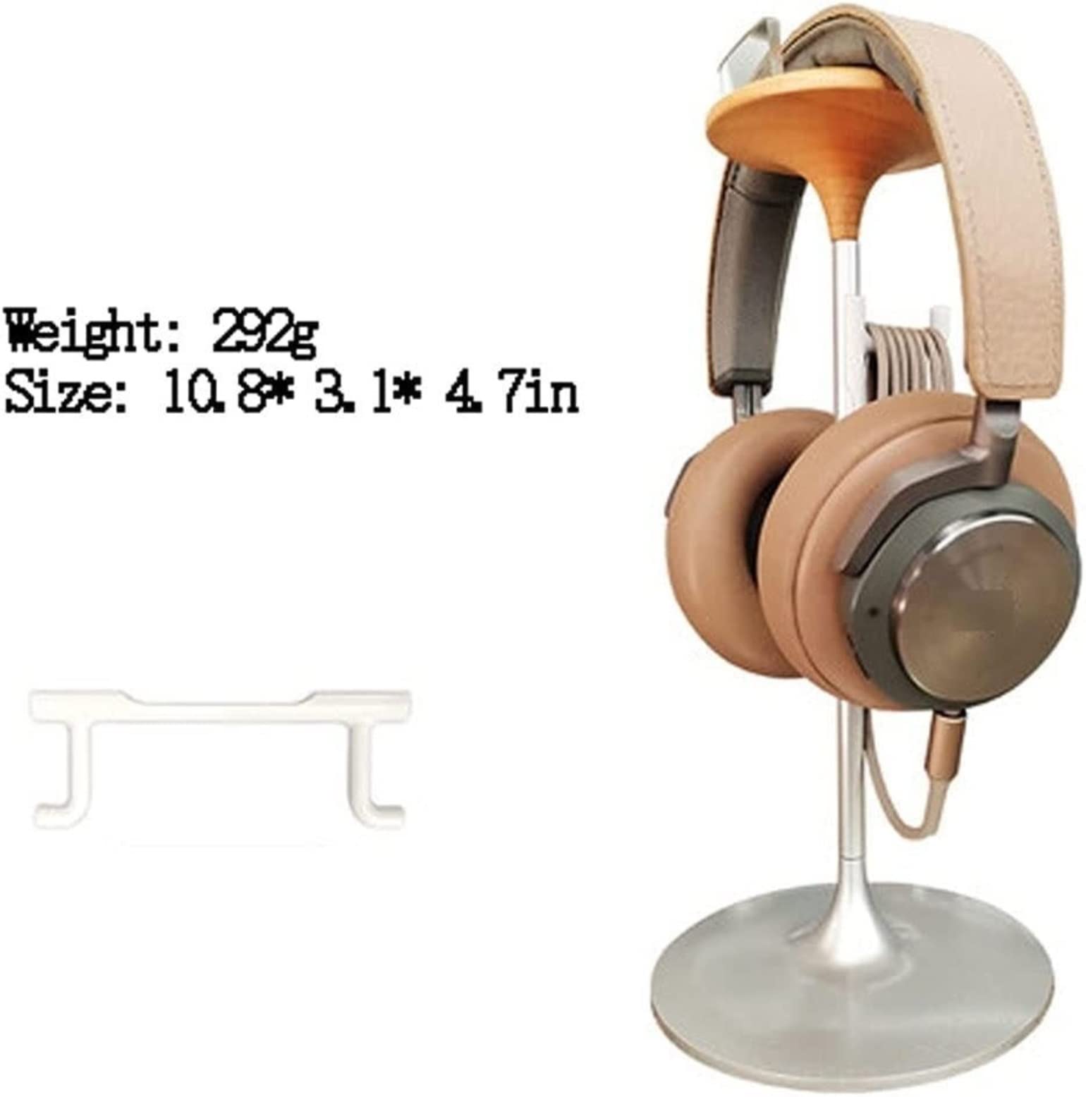 soporte para auriculares, Soporte metálico for auriculares con enrollador de cable for juegos(B)