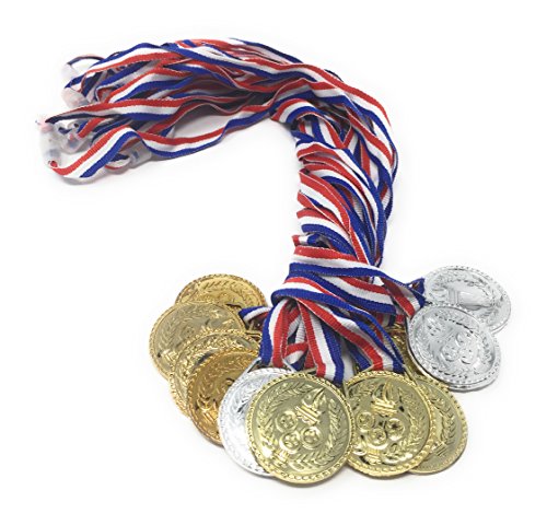 Torch Award Medals (2 Dozen) - Bulk - Gold, Silver, Bronze Medals - Olympic Style Award Medals - First Second Third Winner -Olympic Medals-Great for Party Favor Decorations and Awards