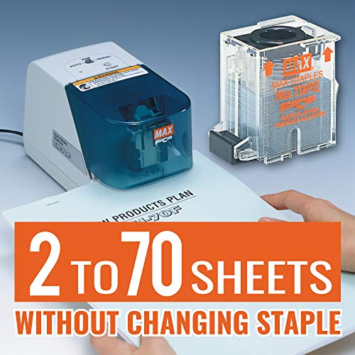 Max No70Fe Staple Cartridge For Eh-70F Flat-Clinch Electric Stapler (Box Of 5000) #TOP2