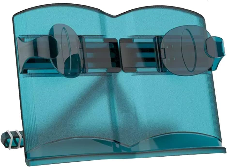 Book Holder Stand for Reading, Reading Rack Adjustable, Laptop Stand for Bed Hands Free Textbook Stand for Cookbook Law Book Music Bookstand with Page Clips (/Green) (/Green)