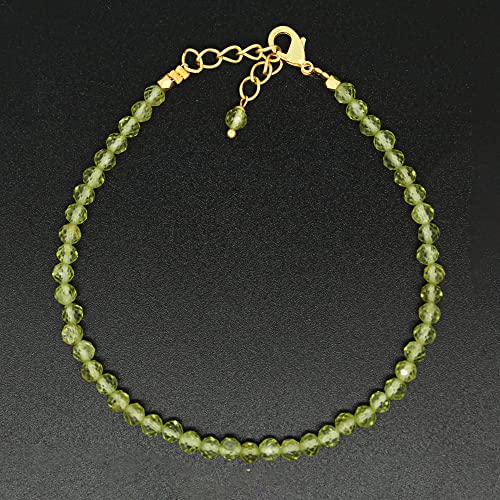 Gempires Natural Lightweight Gemstone Beaded Bracelet Handmade Crystal Jewelry Hypoallergenic 8 Inch Gold Plated Simple Dainty Jewelry For Women4