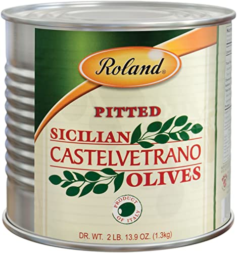 Roland Foods Castelvetrano Pitted Olives, Specialty Imported Food, 2 Lb 13.8 Oz Can