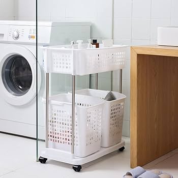 ランドリーBOX 収納 棚 ホワイト家具 洗濯ボックス アメリカンスタイル ランドリーバスケット ランドリーボックス ランドリーワゴン