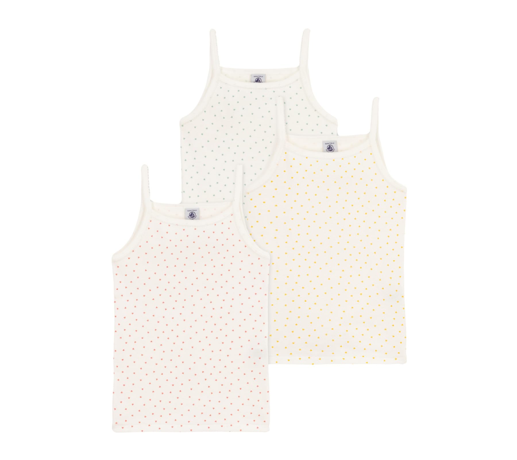 Petit Bateau Mädchen A0a47 Hosenträgerhemden (3er Pack)