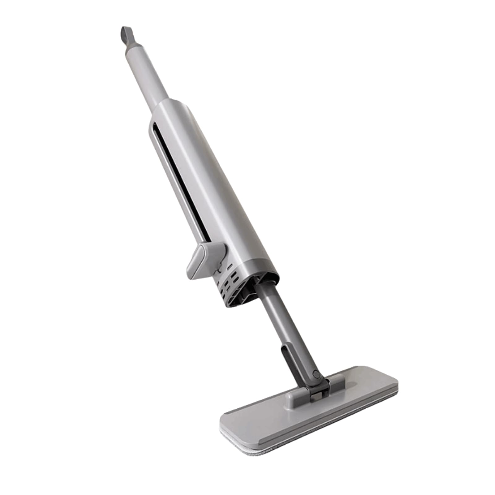 Riutilizzabile Mop in plastica Portatile con 2 testine in Microfibra Mop Extra Piatto Girevole con Spazzola per Fessure Mop strizzabili estensibili Rimovibile