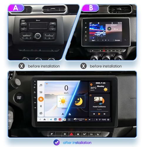 Carplay Android Auto inalámbrico en este autorradio 2 DIN Android 15.0 de 10'' 2