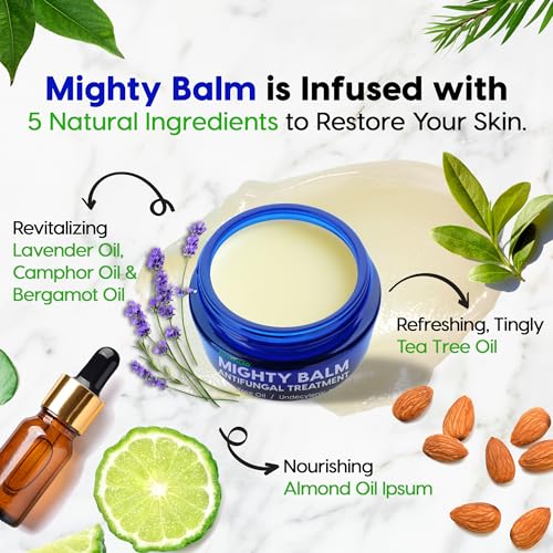 Tobcharm Antifungal Cream, Antifungal Cream for Skin, Ringworm Treatment for Humans, Jock Itch Cream, Eczema, Athletes Foot Cream, Tea Tree Oil for Skin 1oz