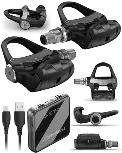 Garmin Rally RK100 Single-Sensing Power Meter Pedals – Compatible with Look KEO Cleats, Bluetooth/ANT+, Transferable Spindle Design with Wearable4U PowerBank Bundle