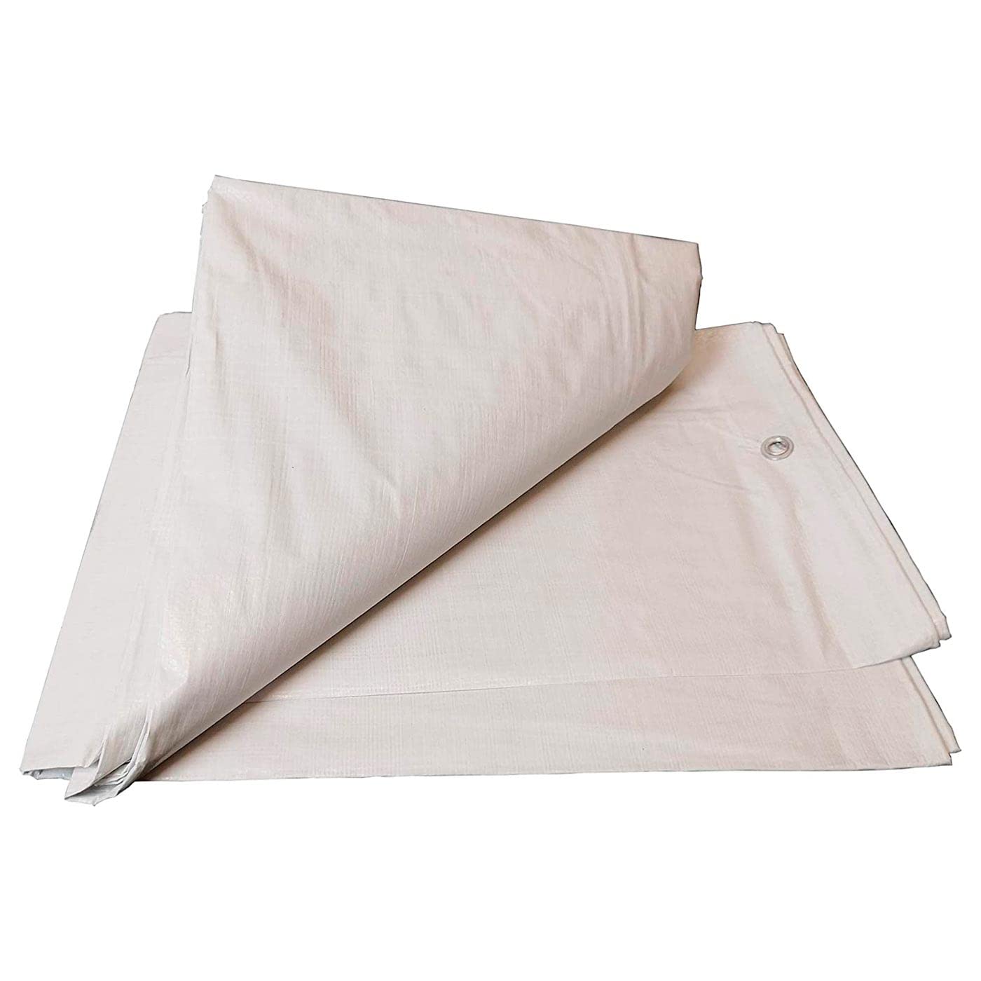 AC - Toldo/Lona de Polietileno para Exteriores, Fabricado en España, Gramaje de 90 con un tamaño de 5 x 8 Metros e Impermeable - Color Blanco