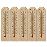 Materiale e dimensioni: il nostro termometro da parete in legno ha un intervallo di temperatura da -40 °C a 50 °C. La dimensione è di 20 x 4,8 x 0,7 cm. I termometri che consentono di controllare la temperatura esterna e interna ogni giorno. Perfetto per leggere la temperatura in giardino, balcone o terrazza.