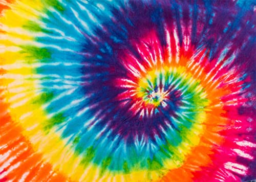 BELECO Tie Dye Photography Backdrop Fabric 10x8ft Colorful Rainbow Backdrop