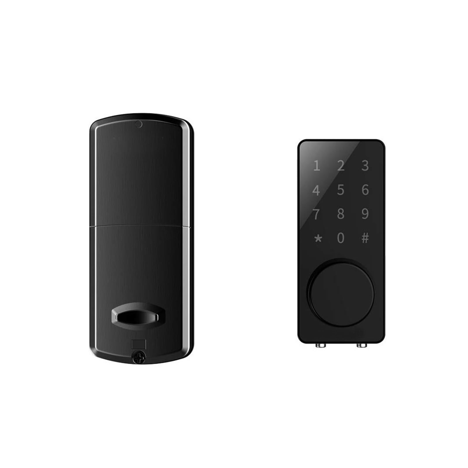 DIGNIFE Smart Door Lock, Indoor Wooden Door Electronic Password Smart Auxiliary Lock with Card Unlock Function(Nero)