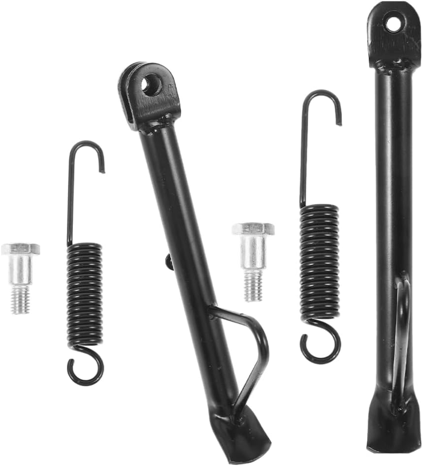 iplusmile 2sets Heavy-duty Motorcycle Kickstand Parking and Support Side Stand for Dirt and Electric Scooters with Springs and Screws