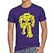 style3 Sheldon Walking Robot T-Shirt da Uomo, Dimensione:XL;Colore:Viola