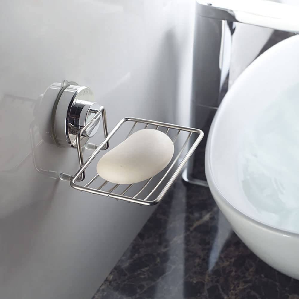 Porte-Savon Mural Auto-Adhésif Noir - Panier Douche Sans Percage Pour Salle De Bain Et Cuisine Panier à Savon Avec Trous De Drainage