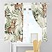 ANHOPE Rabbit Curtains - Kids Hand Drawn Cute Leaf Watercolor Woodland Bunny Print Pattern Waterproof Grommet Window Drapes for Children Toddler Nursery Baby Bedroom Playroom 2 Panels W42 x L72