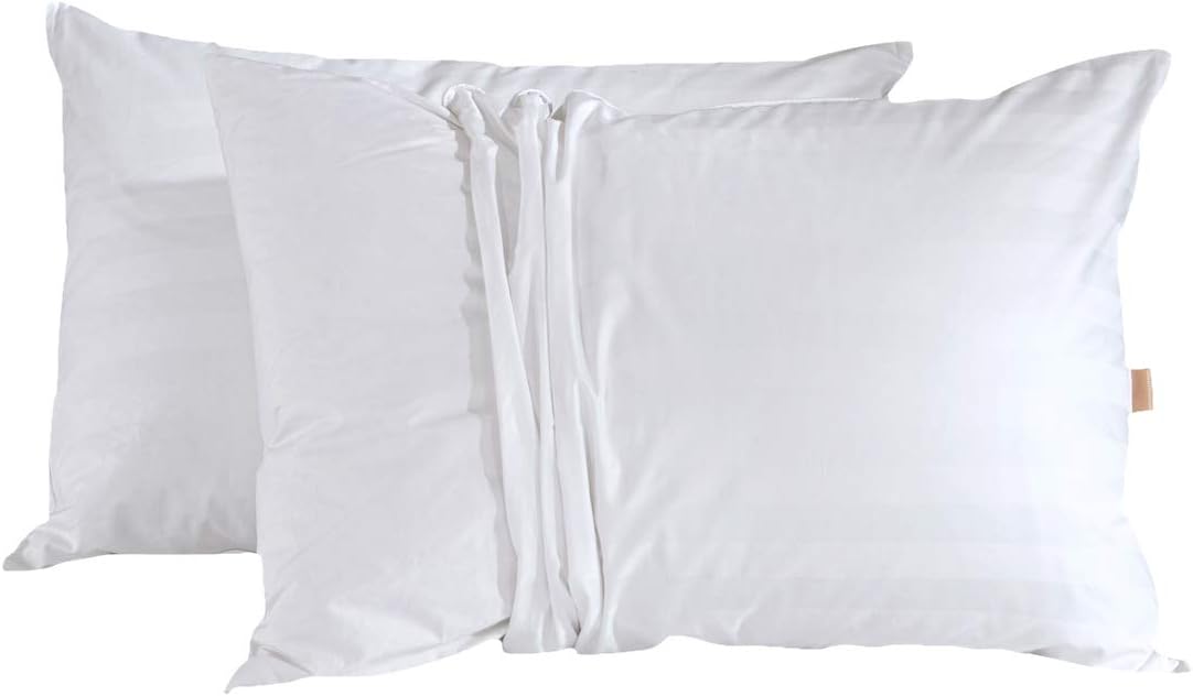 puredown Luxury White 2 Outer Protectors King Size Set of 2 Goose Down Pillow