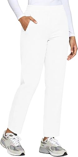 Scrubs Pants for Women Scrub Joggers Women Straight Leg Work High Waisted Cuffed