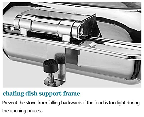 cvhtroe Chafing Dishes, Chafers und Buffetwärmer aus Edelstahl, 6L Speisenwärmer mit Warmhaltetablett für… – Bild 8