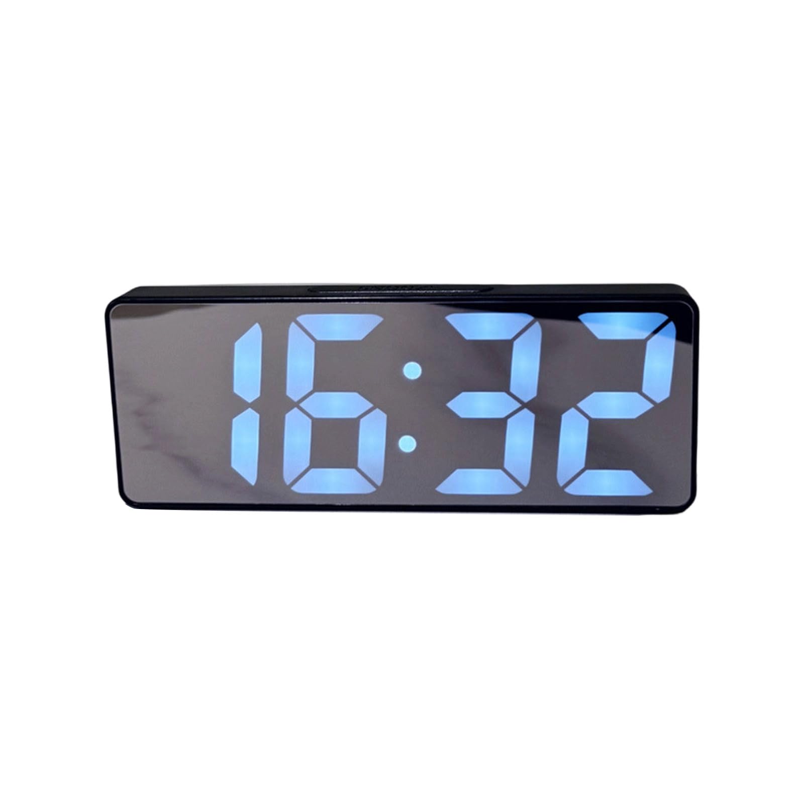 NVOQILIN Multifunctional Mirrored LED Display Alarm Clock Temperature Display Electronic Clock Suitable for Study and Work LED Glass Alarm