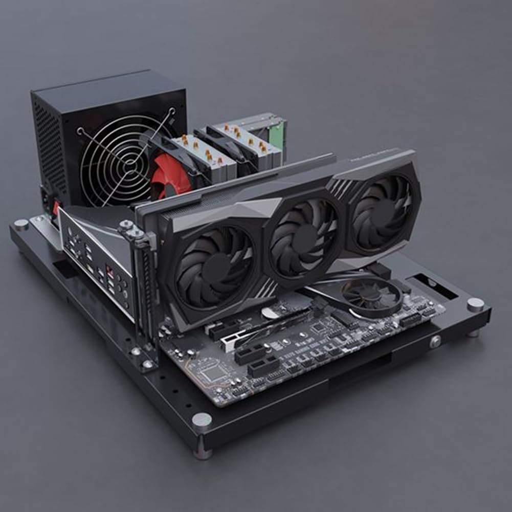 Prueba de PC: Banco de Pruebas de Chasis Abierto para Rack, Abierto, Computadora para Juegos DIY, Carcasa Abierta, Compatible con Placas Base ATX/MATX.