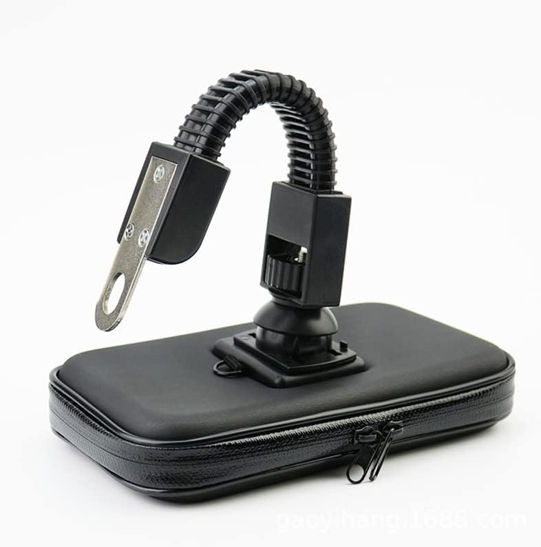 Miniatura 5 de BUBUCAM Soporte universal para teléfono para motocicleta, impermeable, con cubierta para lluvia, rotación de 360, soporte para espejo retrovisor de