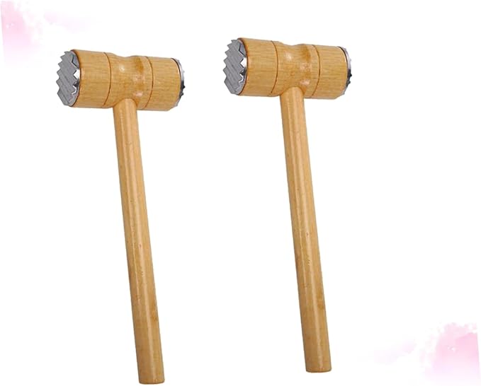 Martillo Ablandador de Carne Luxshiny Inoxidable y Madera 2 Piezas miniatura 9