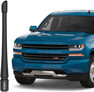 MAXHAWK 7 inches Antenna Compatible with Chevy Silverado & GMC Sierra/Denali | Flexible Rubber Antenna Replacement | Internal Copper Coil for Optimized FM/AM Reception
