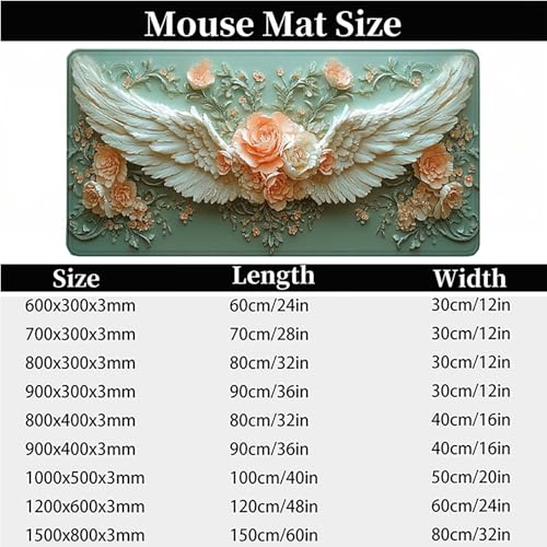 Tapis de souris XXL rose 800x400mm imperméable avec bords cousus de 3mm - 7