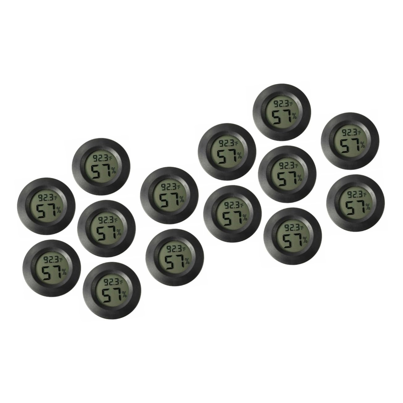 POPETPOP 2 Set di Igrometri Digitali per Rettili Mini Misuratore di umidità Dimensioni Compatte Facili da Leggere per Terrari 7 Pezzi * 2