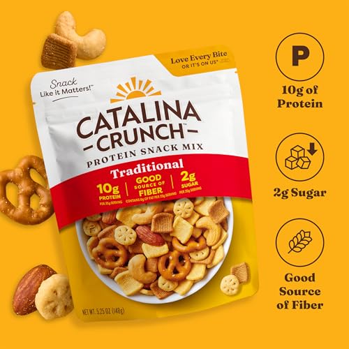 Image of Catalina Crunch Protein Snack Mix, Traditional, 5.25 oz Bag (Pack of 4)