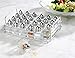 New Star Foodservice Glass Cube Mini Salt and Pepper Shaker (Silver with Rack)