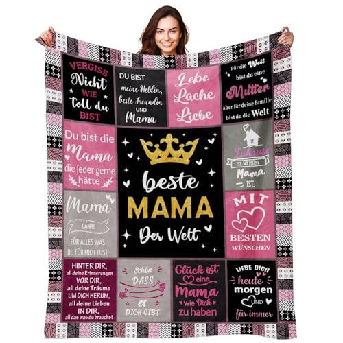 ZUCZUG Kuscheldecke Geschenke für Mama, Personalisierte Geschenke Decke An...