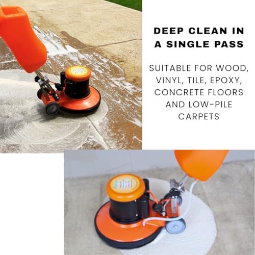 Using floor buffer on carpet