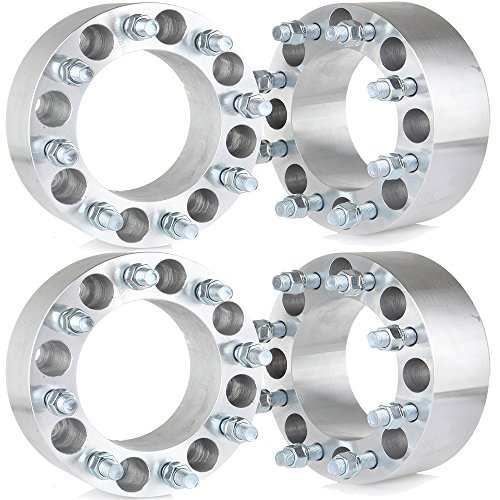 ECCPP 4X 3 inch Wheel Spacer Adapters 8x6.5 to 8x6.5 126.15mm 8 Lug fit for Chevrolet Suburban 2500 for GMC Sierra 1500 HD with 14x1.5 Studs