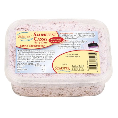 Sahnefest Sahnestand Sahnefix Cassis/schwarze Johannisbeere