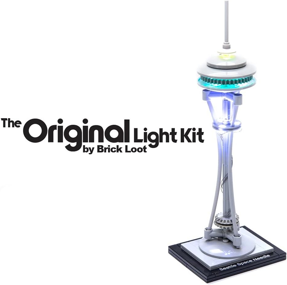 Brick Loot Deluxe LED Lighting Light Kit for Your Lego Architecture Seattle Space Needle Set 21003 - (Please Note: Model is NOT Included)