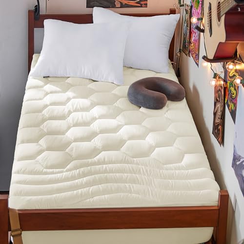 Image of Bedsure Twin XL Mattress Pad, Mattress Topper with 8-21 Inches Deep Pocket