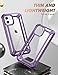 SupCase Unicorn Beetle EXO Pro Series Case for iPhone 12 / iPhone 12 Pro (2020 Release) 6.1 Inch, with Built-in Screen Protector Premium Hybrid Protective Clear Bumper Case (Purple)