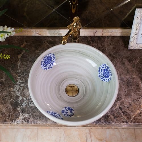 Lavabo engrosado antiguo for baño que evita salpicaduras 4