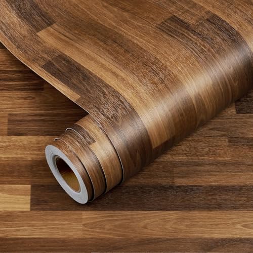 Image of WALLMATE Self Adhesive Wood Grain Wallpaper Vinyl Furniture Sticker Wood Wallpaper Kitchen Wallpaper Wooden Door Desktop Wallpapers (Box Woodens, 24x78 Inch)