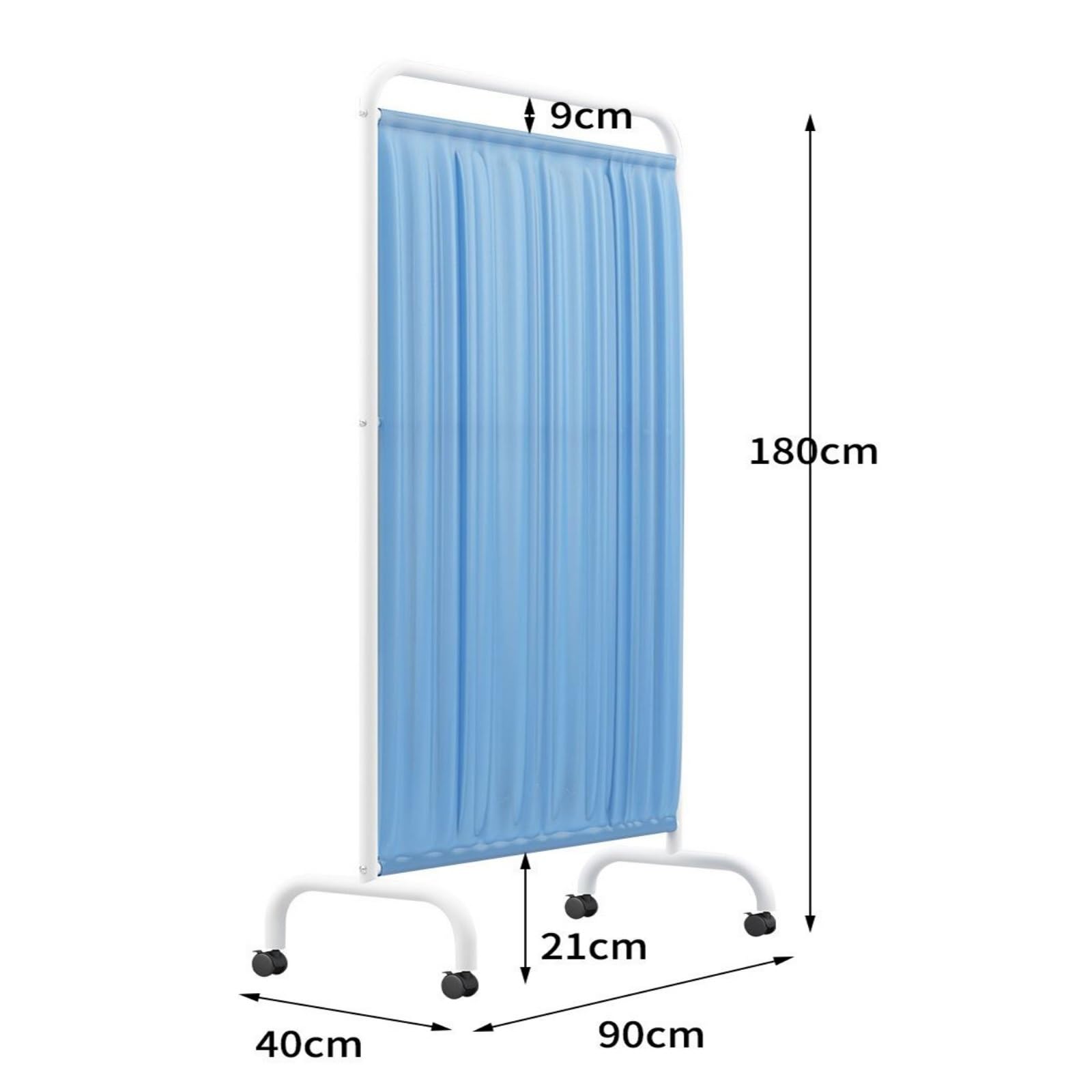 Medical Room Divider, Portable Room Partition with 4 Wheels | Pannello divisorio in tessuto Oxford e acciaio per ospedali, saloni, case, laboratori, cliniche, uffici(Brown)