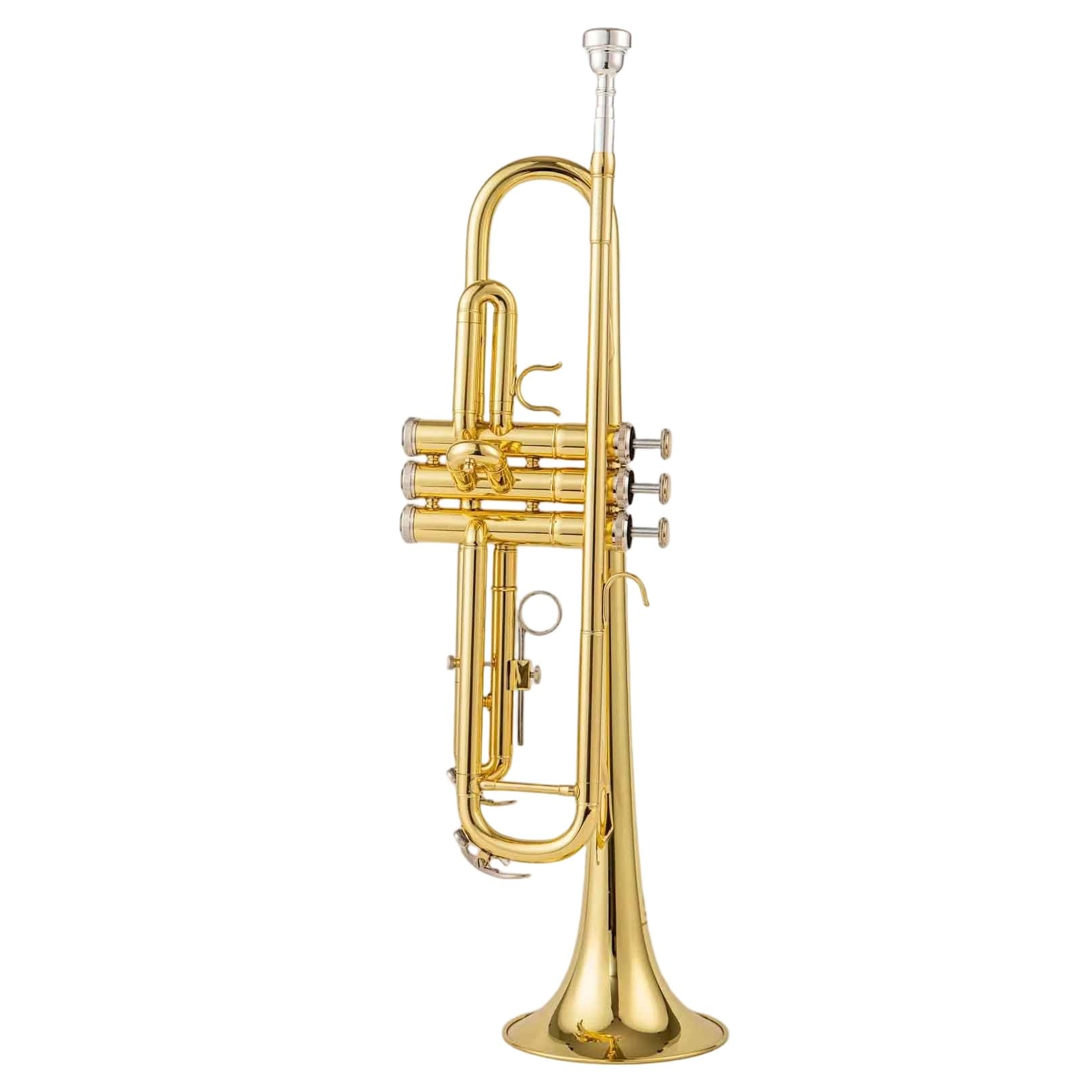 Trąbka Trąbka Bb B Flat Mosiądz Posrebrzany Profesjonalny Instrument Muzyczny Ze Skórzanym Etui