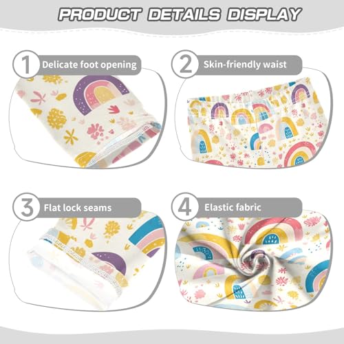 Cute Rainbow Boho Style Kids Baby Girls Leggings Soft Full Length Activewear Running3
