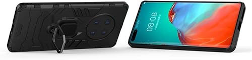 Miniatura 2 de Compatible con Huawei Mate 40 Pro, soporte de anillo de metal a prueba de golpes (funciona con soporte magnético para automóvil), cubierta