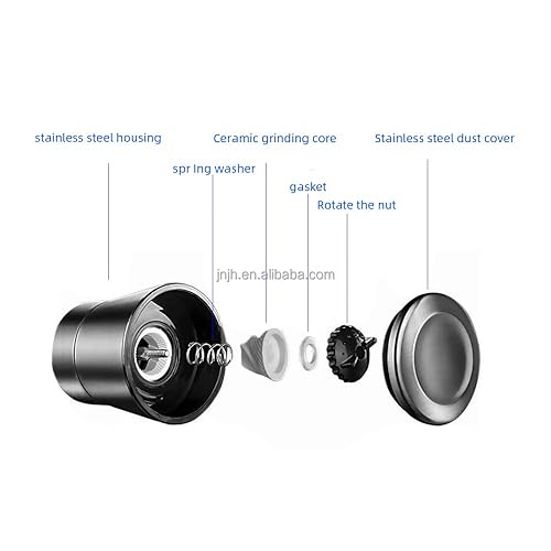 Miniatura 6 de Sal marina real caribeña premium, mezcla de pimienta gourmet Red Baron y molinillo elegante doble de 7 pulgadas de alto