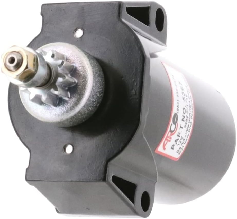 Arco Starting & Charging 5367 Outboard Starter for Mercury/Mariner 6-15 HP (1986-1996), 18-25 HP (1980-2003), 10-Tooth Drive Gear with 2.5' Motor Casing