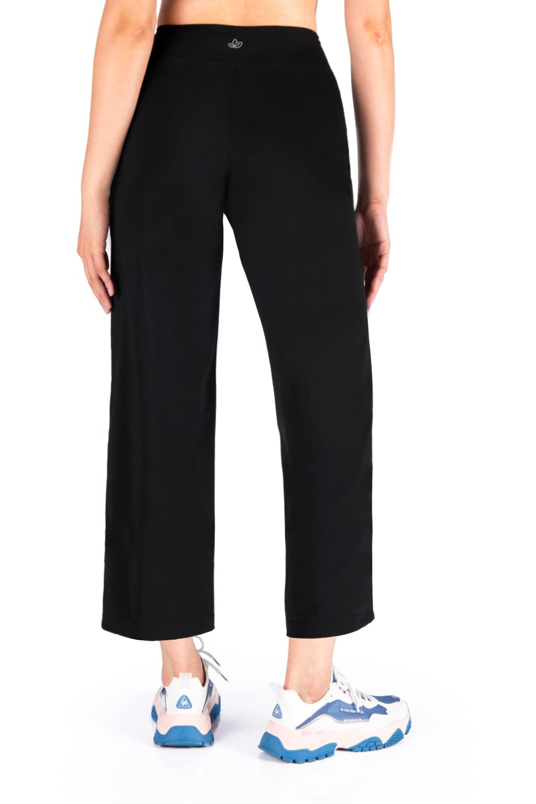 Yogipace Women's UPF 50+ High Waisted Wide Leg Cropped Yoga Pants with Pockets Lightweight Summer Pant,22