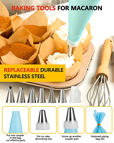 Katbite BAKING MAT S, Katbite Silicone Macaroons Baking Mat Set Of 2 Half Sheet (11 5/8 Inch X 16 1/2") Reusable & Nonstick Macarons Baking Supplies Silicone Bakeware Mats thumb #6